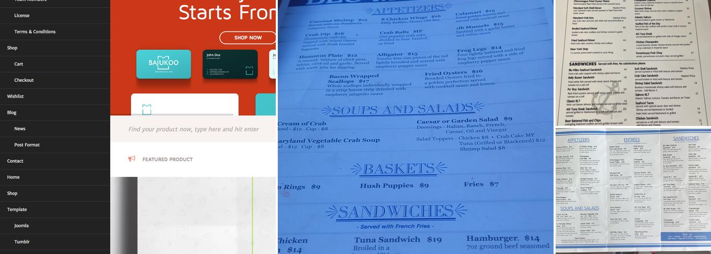 Blu Miles Menu