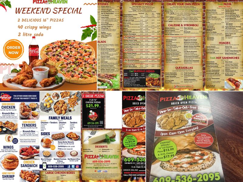 Pizza in Cape May - Pizza Heaven Menu