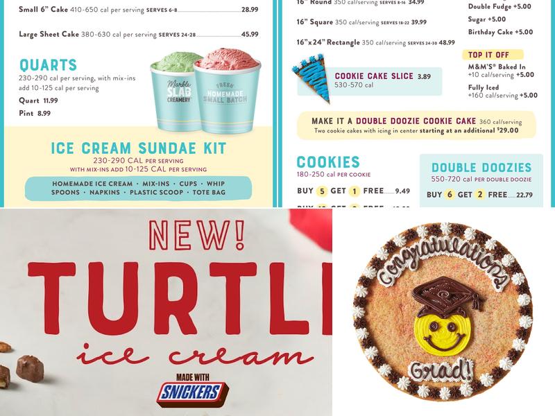 Great American Cookies Menu