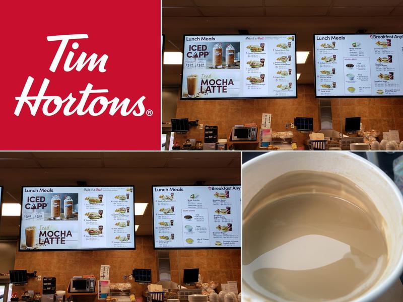Tim Hortons Menu