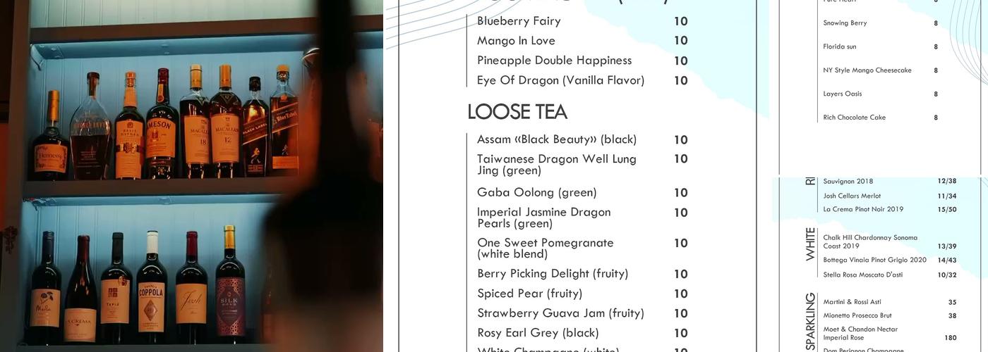 Anqor Lounge Orlando Menu