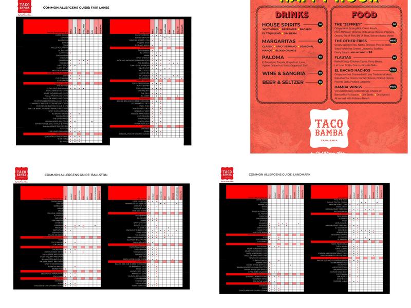 Taco Bamba Landmark Menu