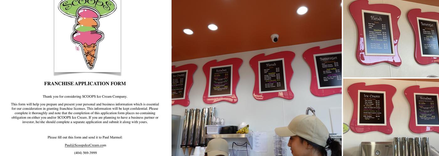 Scoops Sugar Hill Menu