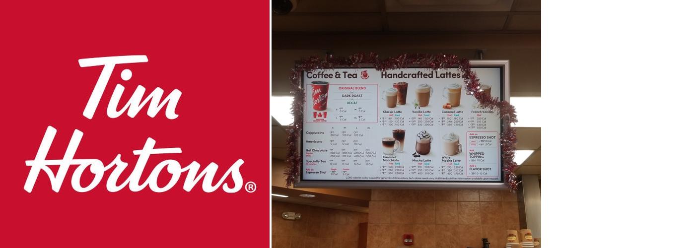 Tim Hortons Menu