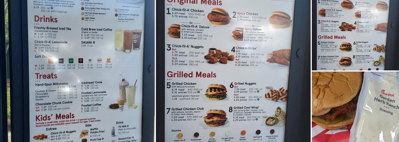 Chick-fil-A Menu