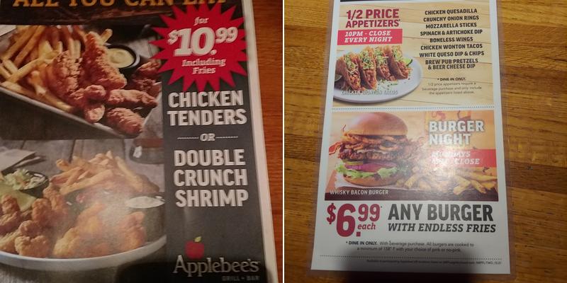 Applebee's Grill + Bar Menu