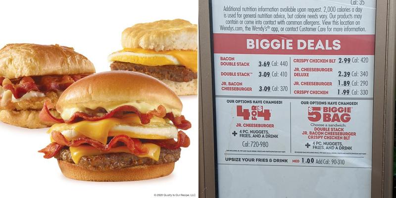 Wendy's Menu