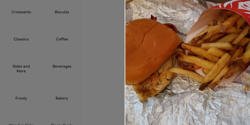 Wendy's Menu