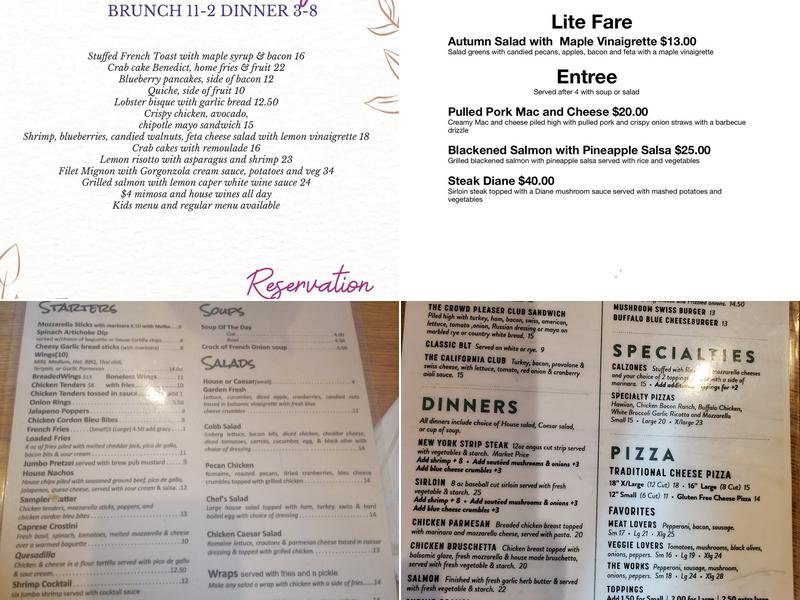 Shell Inn Menu
