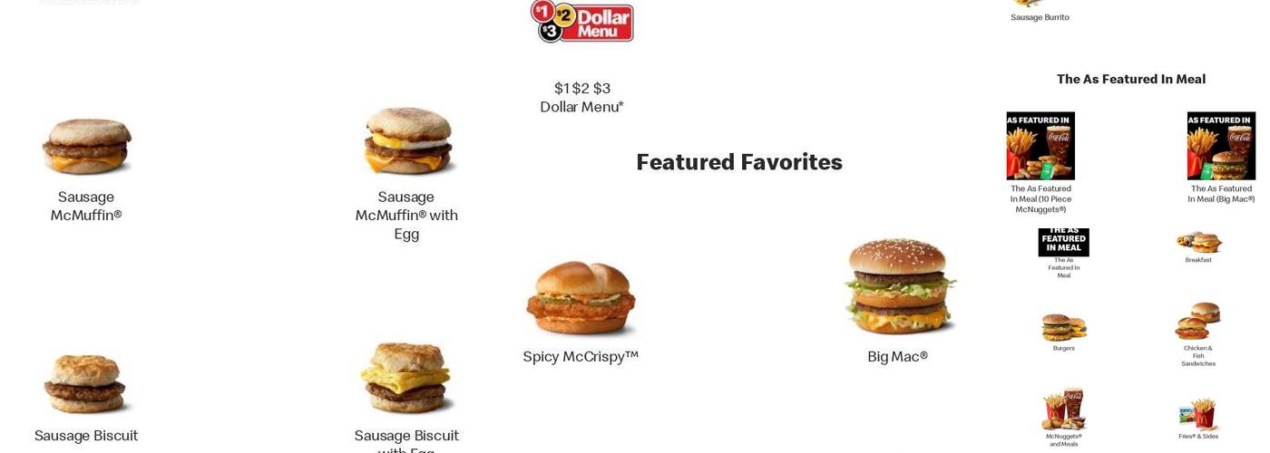 McDonald's Menu