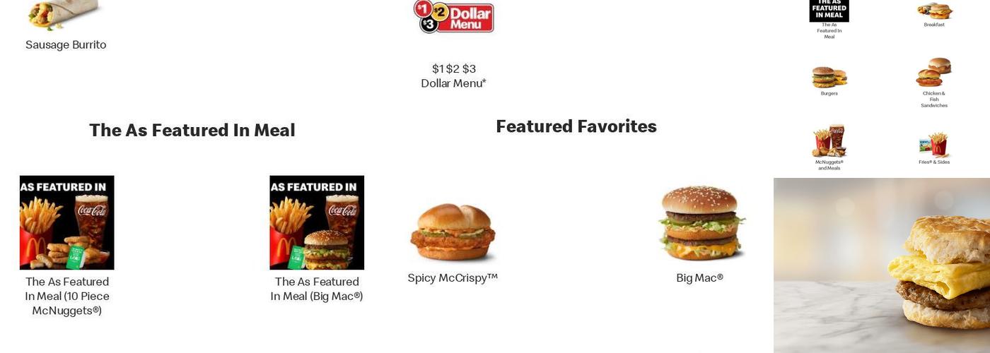 McDonald's Menu