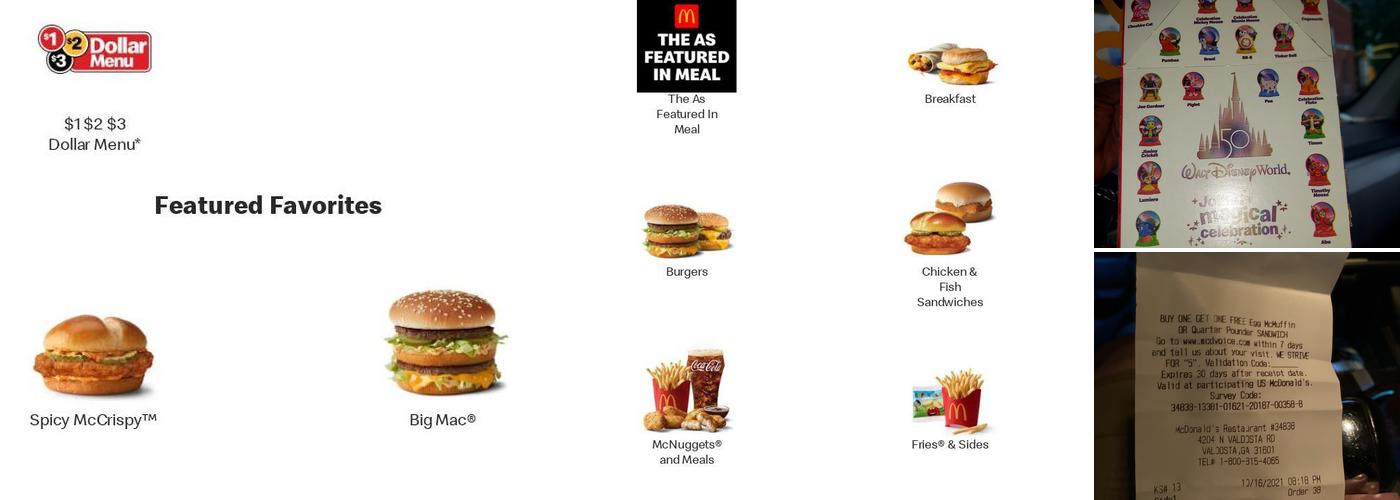 McDonald's Menu