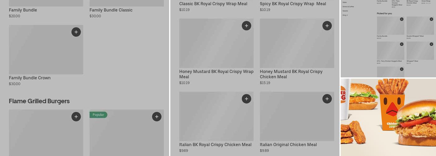 Burger King Menu