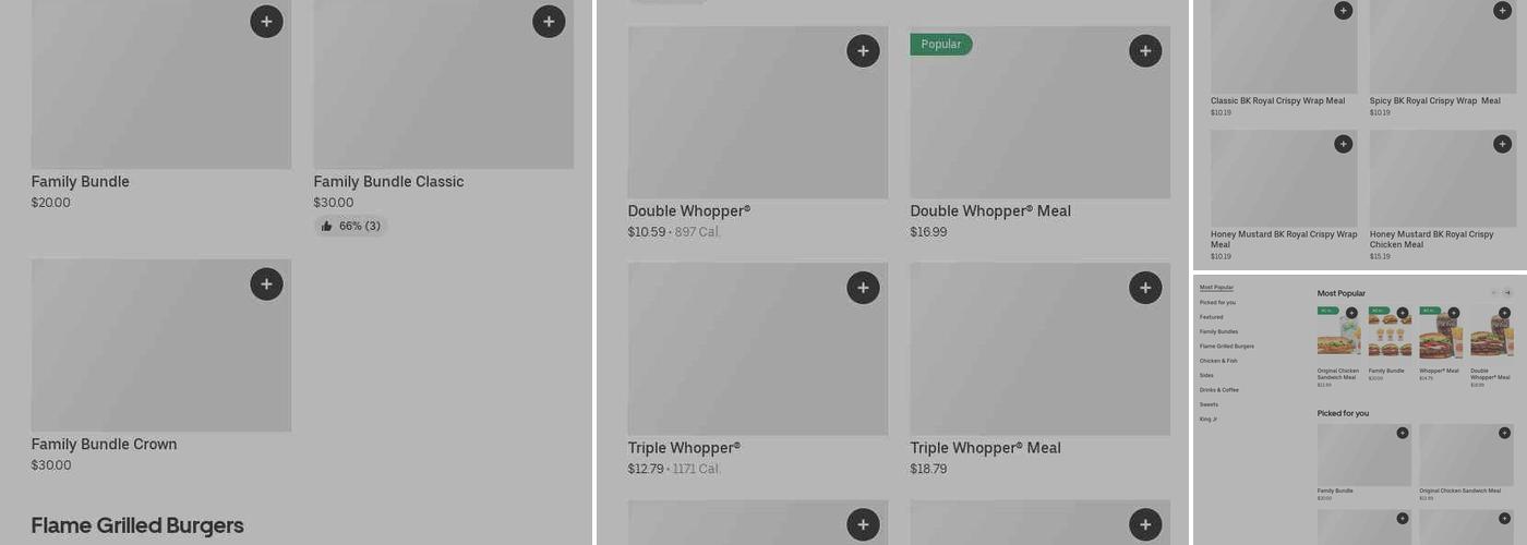 Burger King Menu