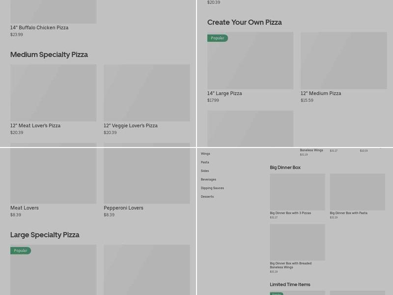 Pizza Hut Menu