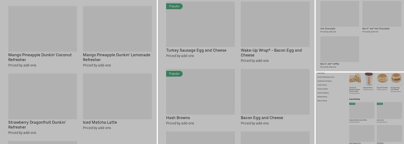 Dunkin' Menu