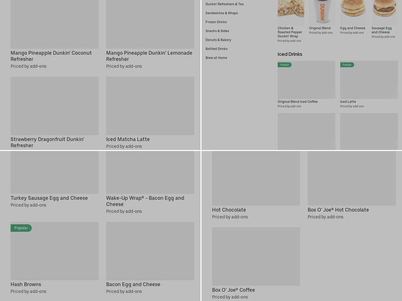 Dunkin' Menu