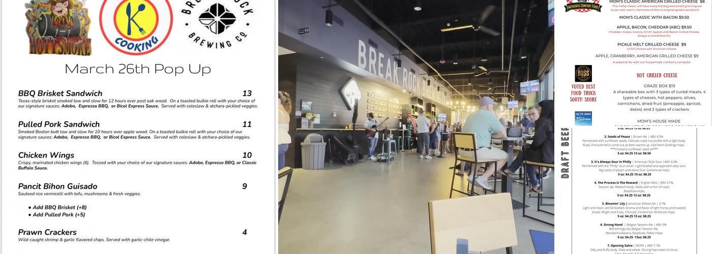 Break Rock Brewing Menu