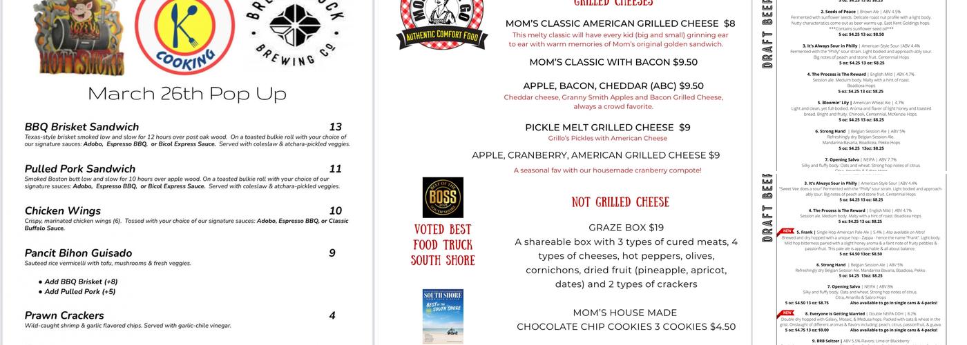 Break Rock Brewing Menu