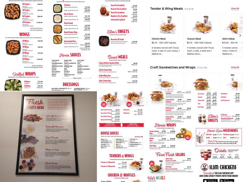Slim Chickens Menu
