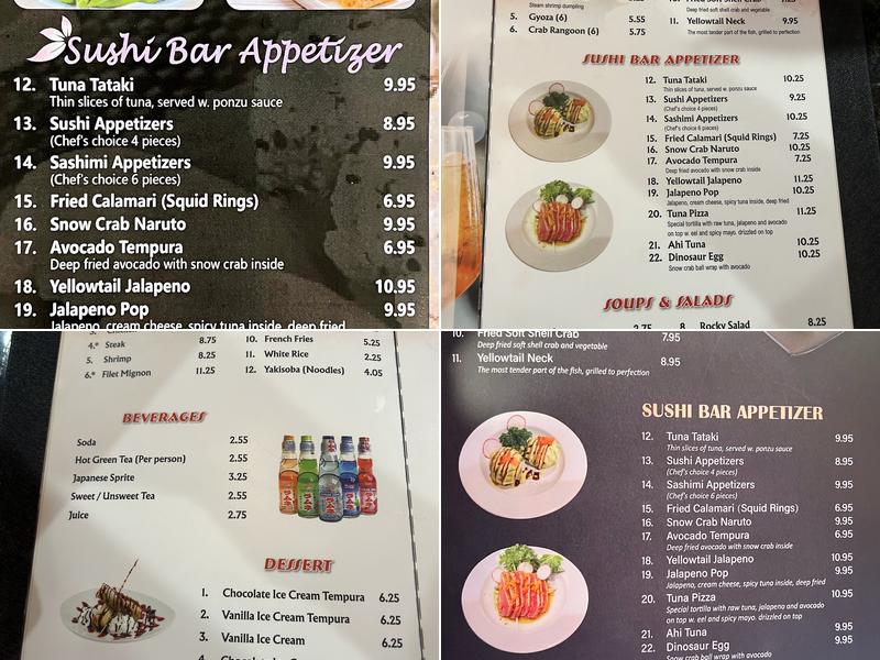 Miyako Steakhouse of Japan Menu
