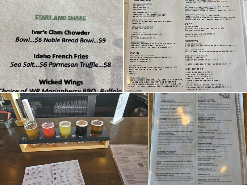 Wicked Rain Menu