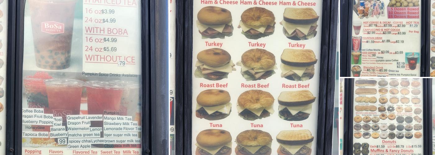 BoSA Donuts Menu