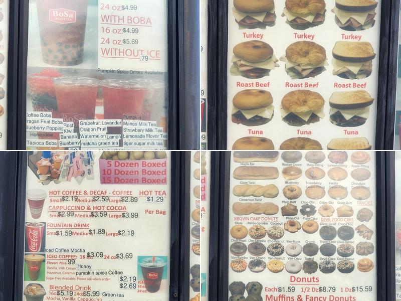 BoSA Donuts Menu