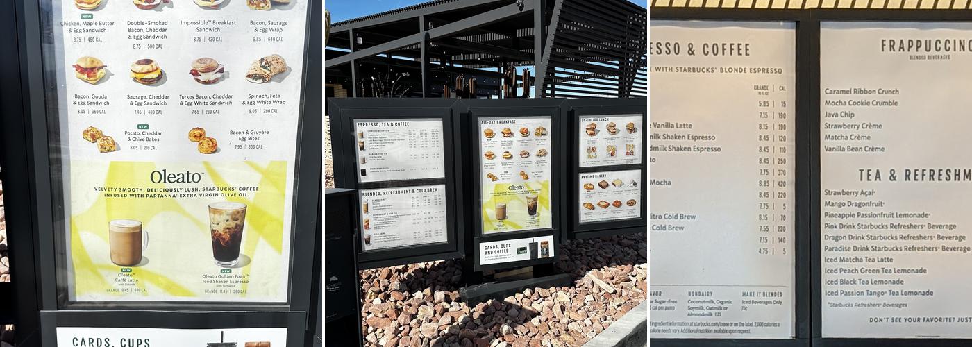 Starbucks Menu