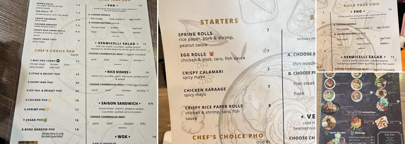 Mr. Pho California Kitchen - Walnut Menu