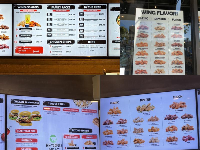 Fire Wings Menu