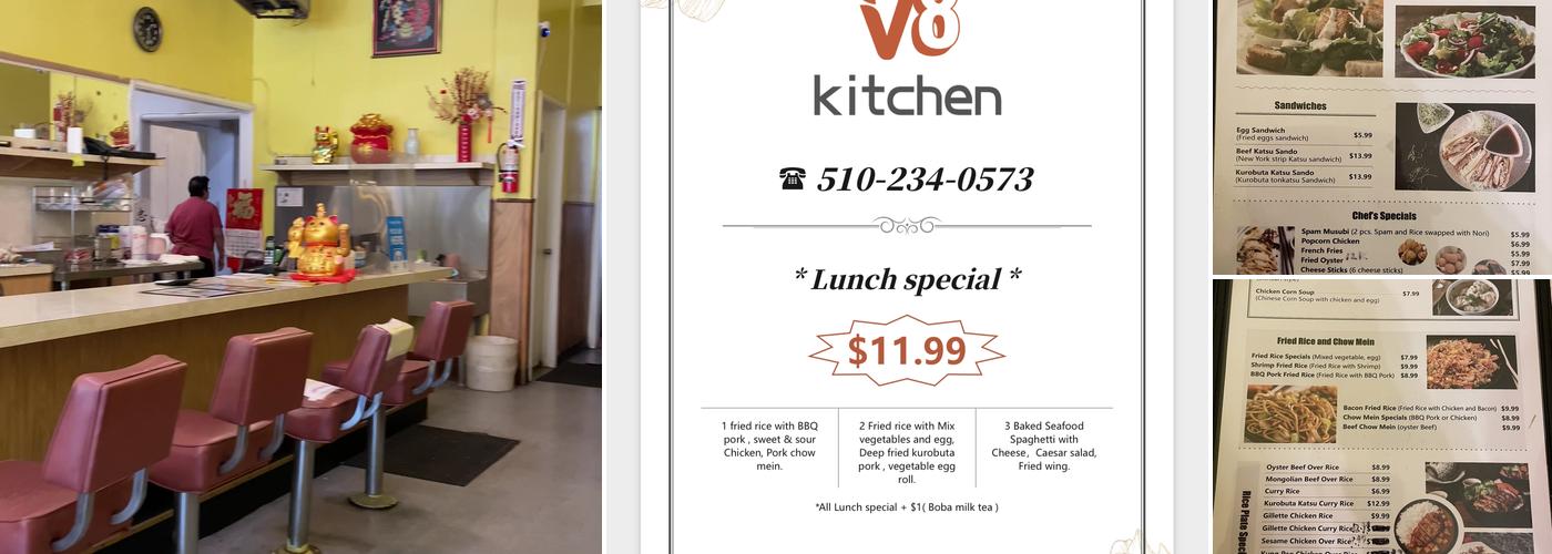 V8 kitchen Menu