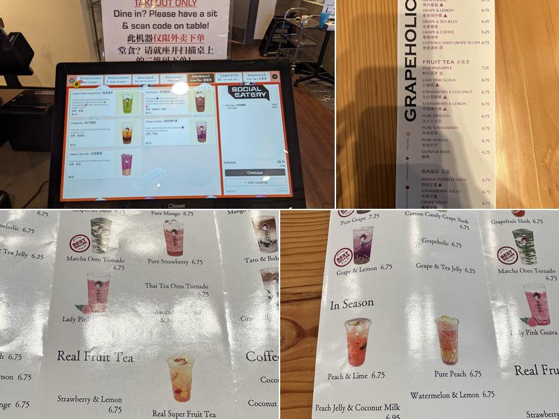 Grapeholic Menu