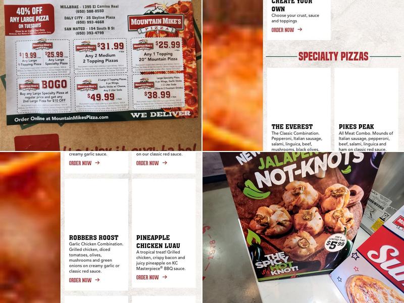 Mountain Mike's Pizza Menu
