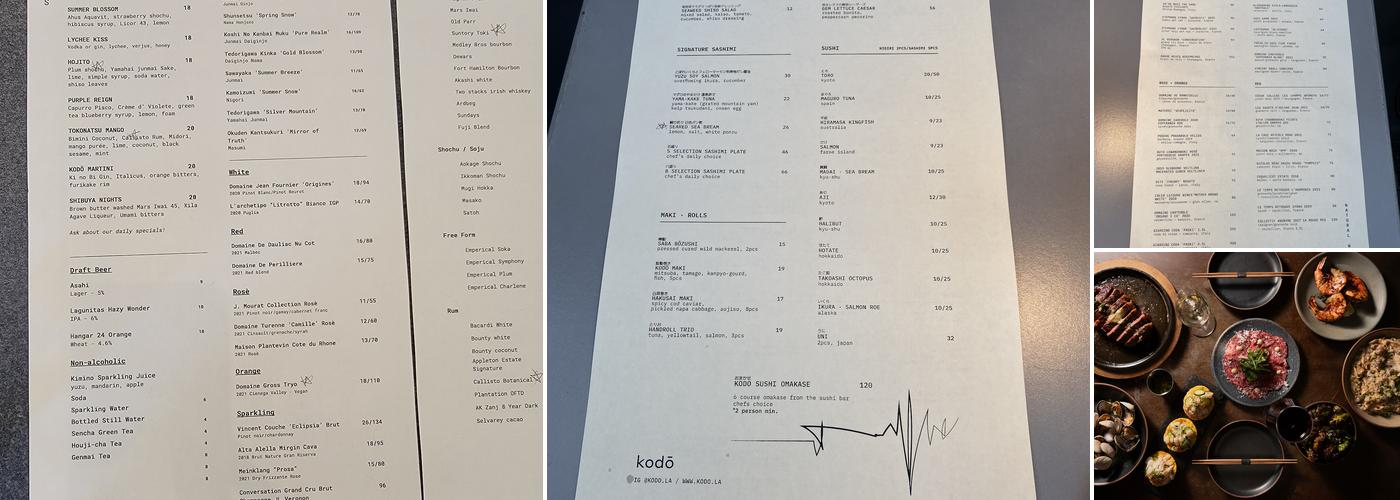 kodo Menu