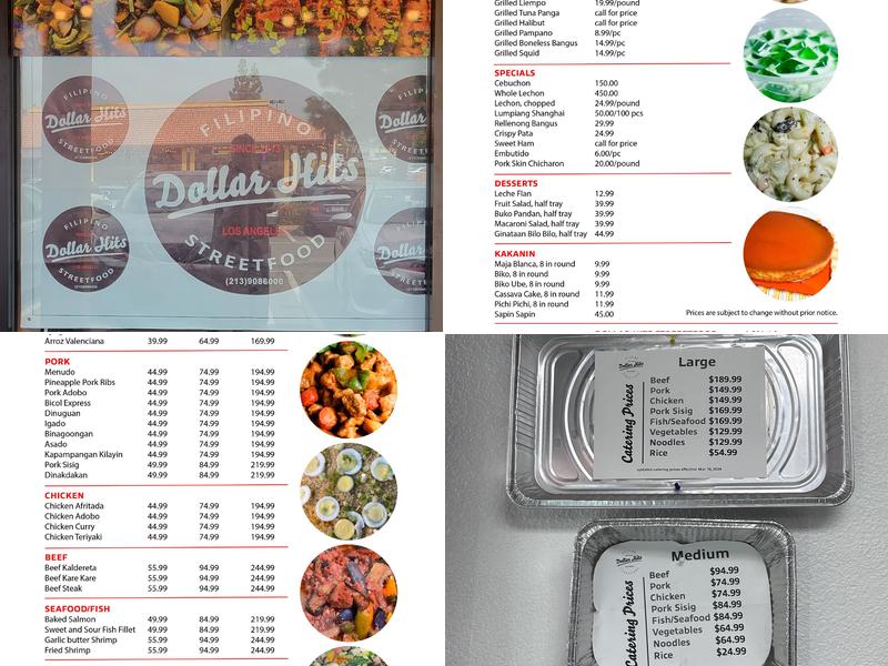 Dollar Hits Menu