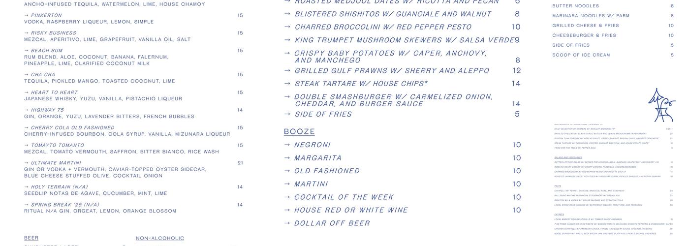 Model Citizen Menu