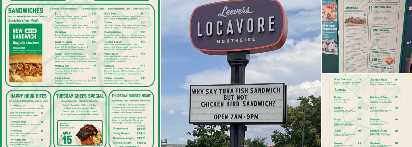 Oscar's Eats Menu