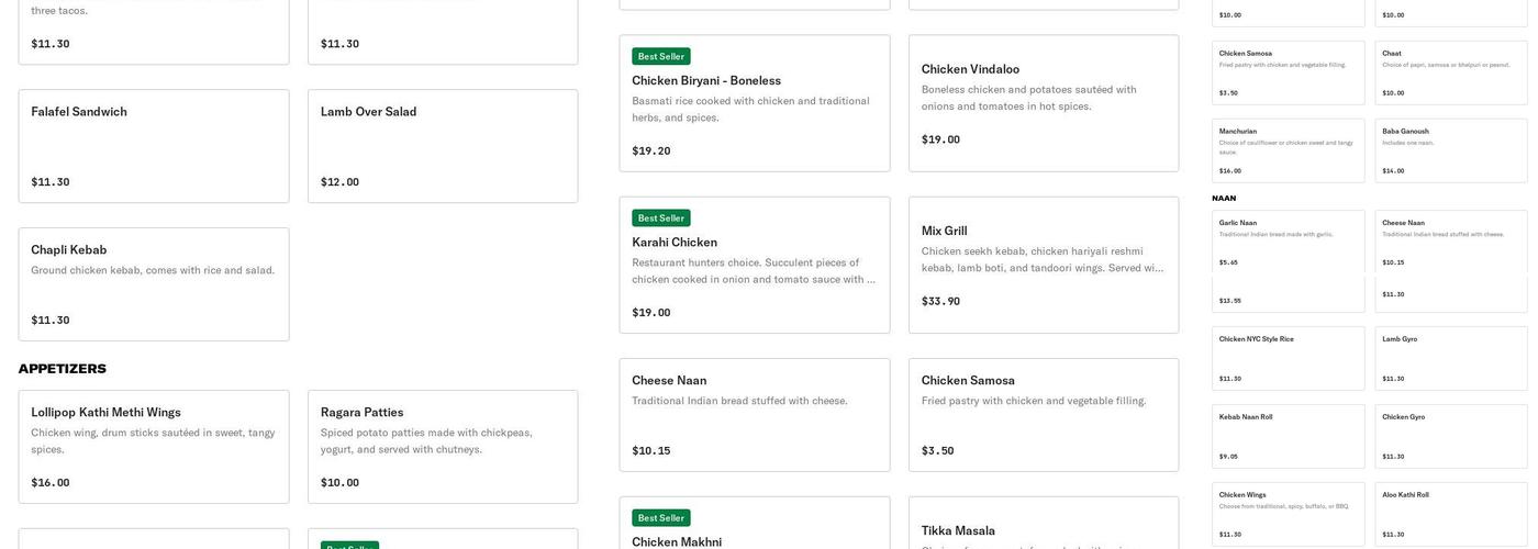 Clay Oven Menu