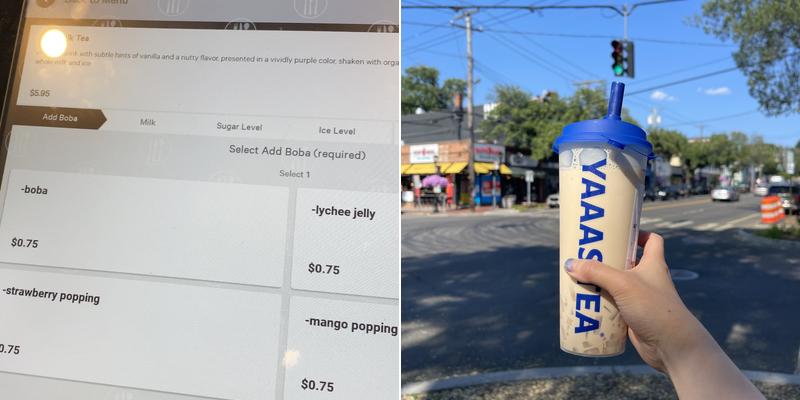 YAAAS TEA Huntington Menu