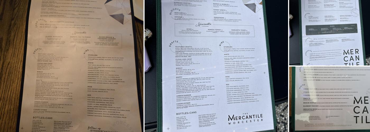 The Mercantile Menu
