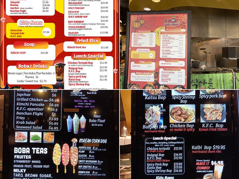 K-Bop Korean Kitchen Menu
