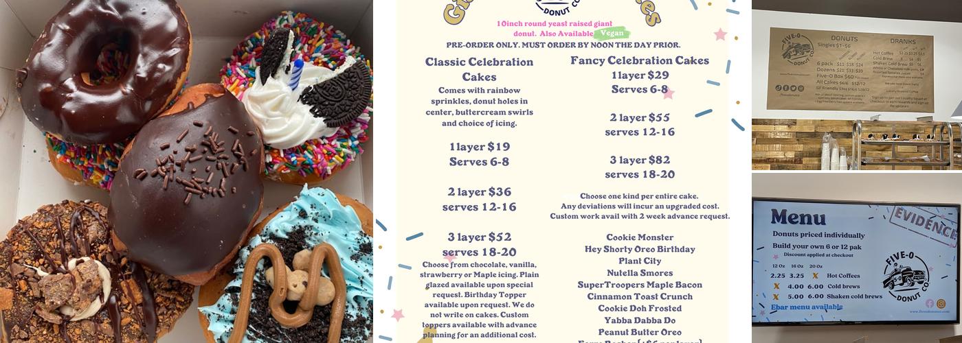 Five-O Donut Co Menu