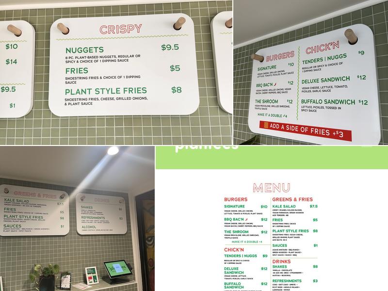 Plantees Menu