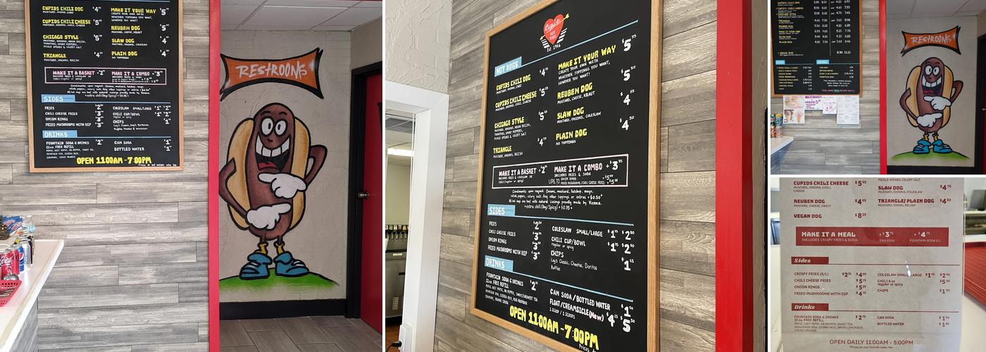 Cupid's Hot Dogs Orlando Menu