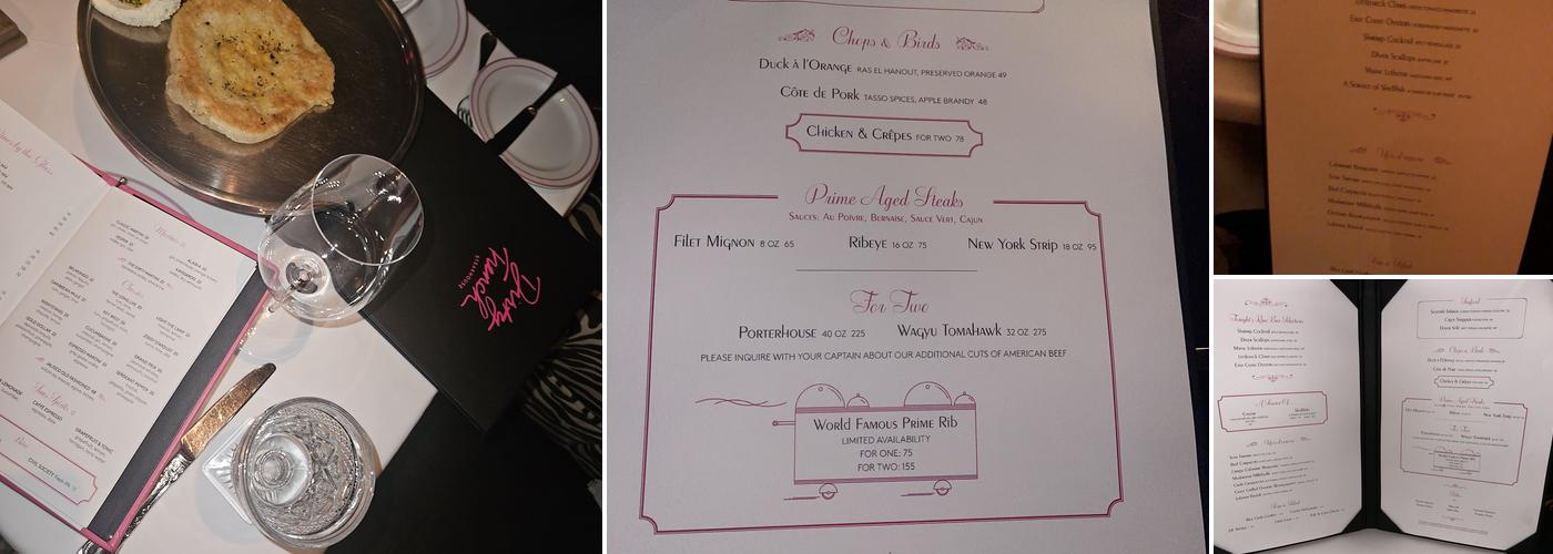 Dirty French Steakhouse Miami Menu