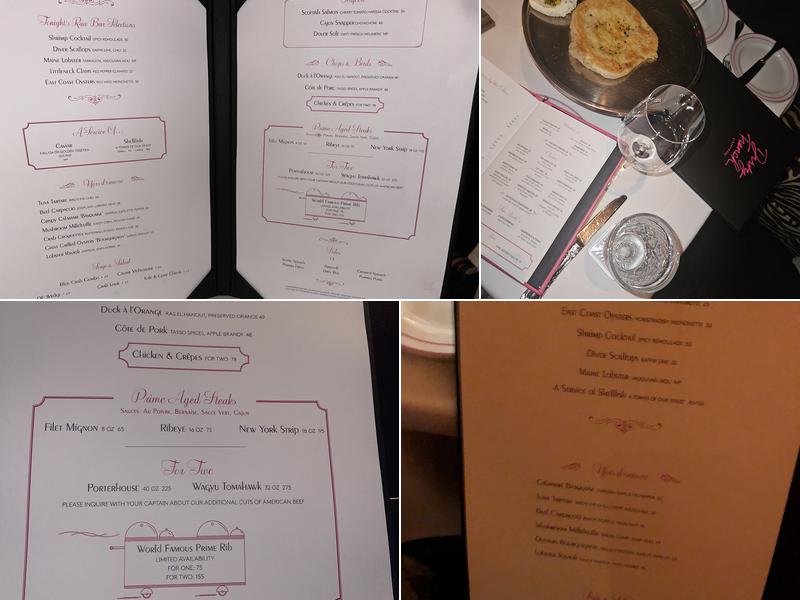 Dirty French Steakhouse Miami Menu