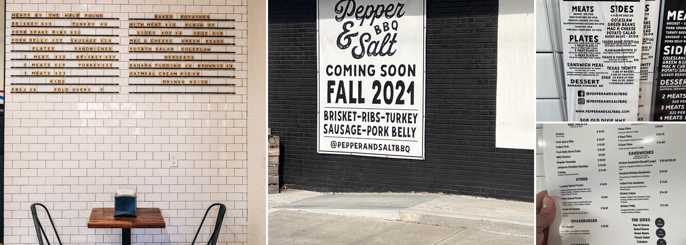 Pepper & Salt BBQ Menu