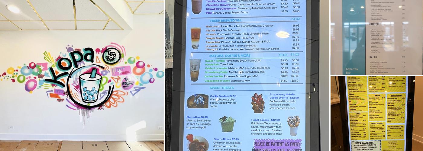 Kopa Tea Bar Menu
