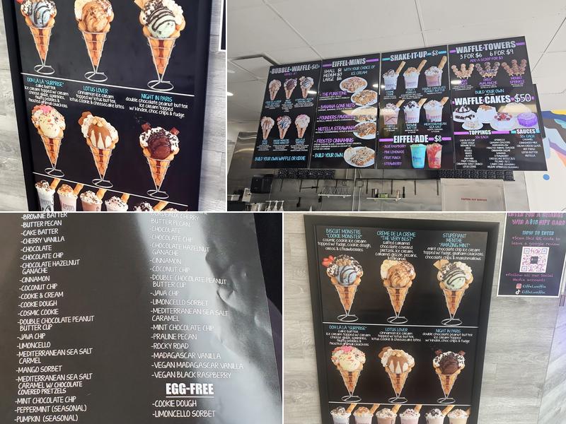 Eiffel Waffle Menu